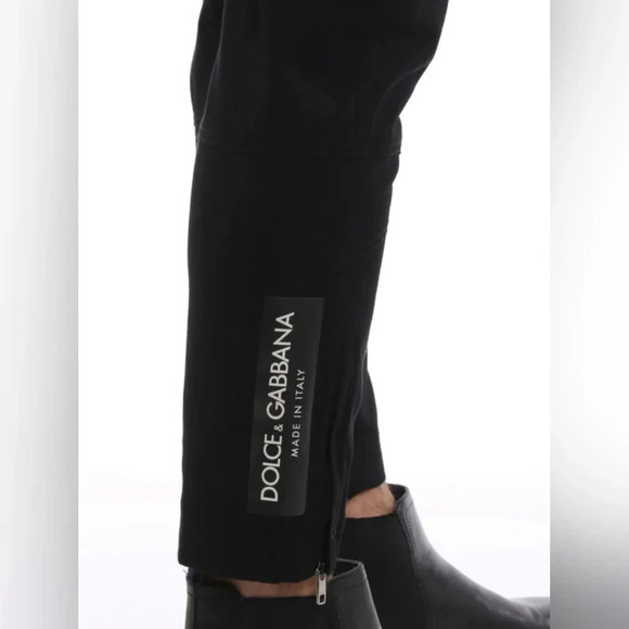 ❤️Host Pick❤️Authentic Black Dolce & Gabbana Logo Cargo Pants 99% Cotton - Picture 3 of 10